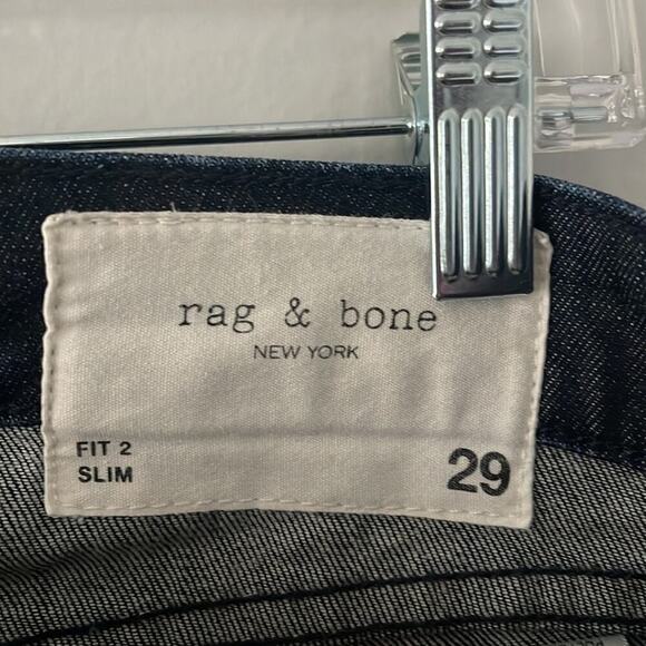 Rag & Bone Button Fly Slim Tonal Rinse Size 29 Dark Indigo - Picture 6 of 12